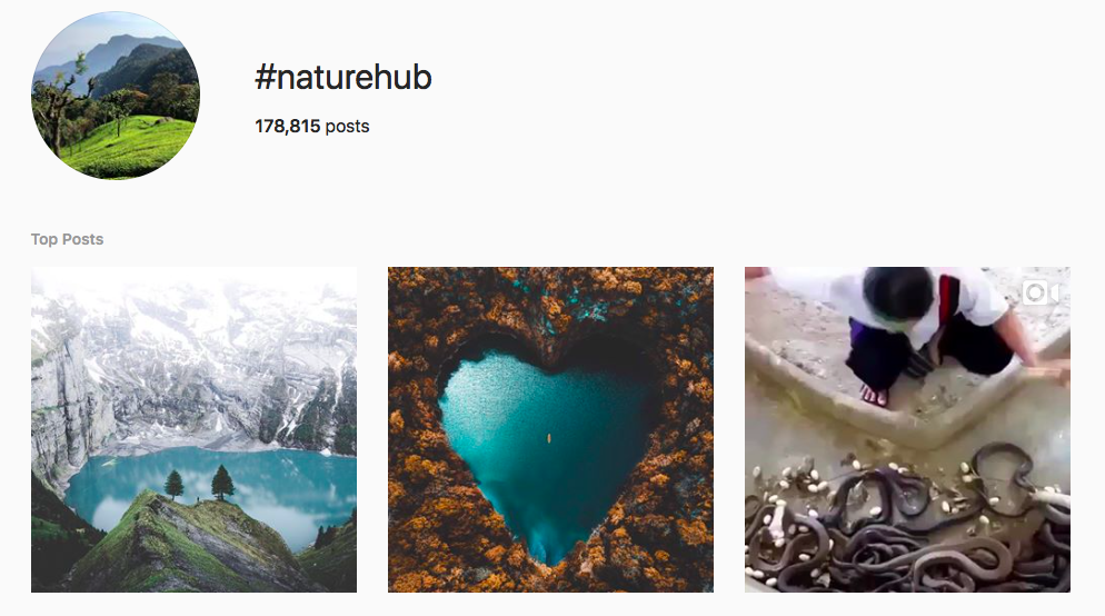 hashtags amoureux de la nature #naturehub